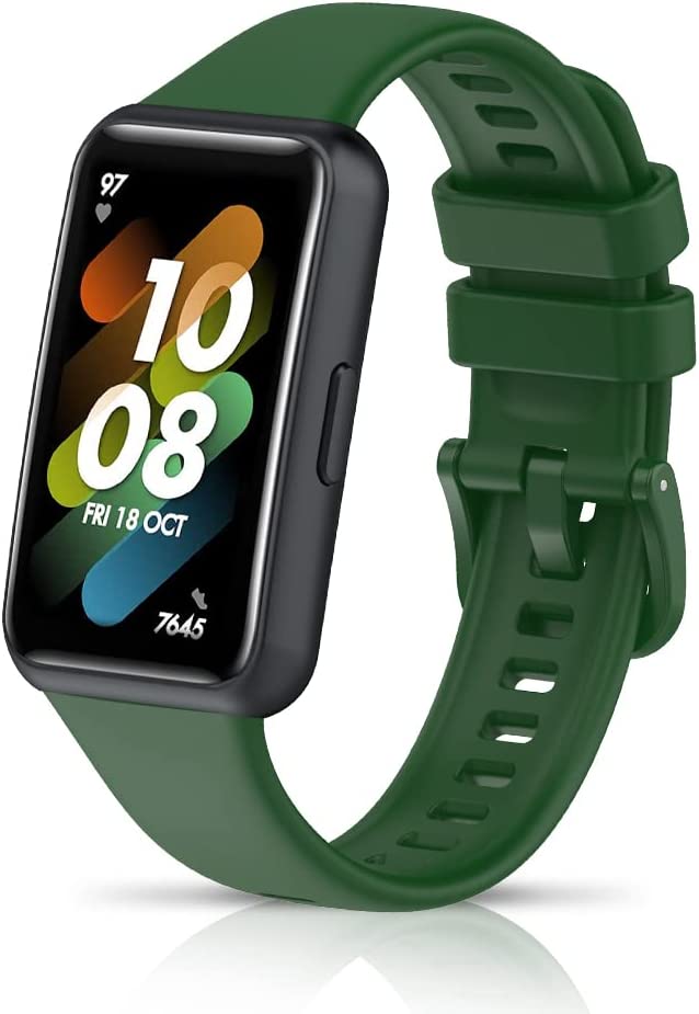 Konee Silicone Replacement Strap for Huawei Band 7 Smart Watch Green Best price in Egypt B.TECH
