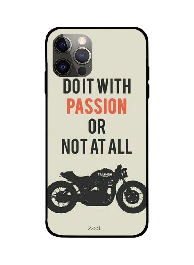 جراب ظهر بطبعة عبارة Do It with Passion Or Not At All لابل ايفون 12 برو