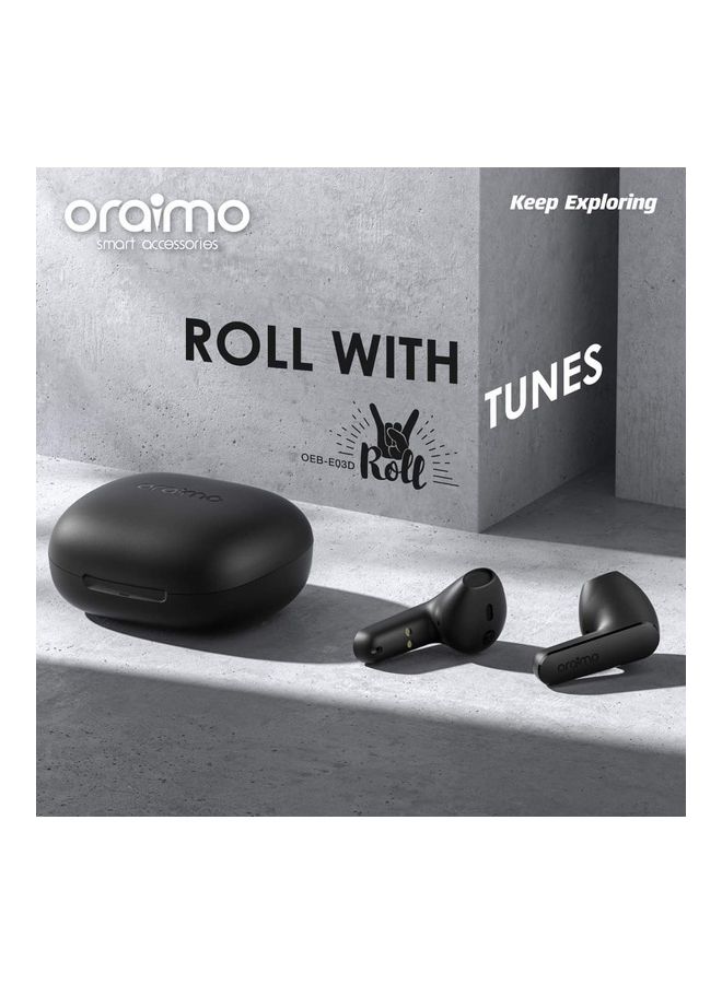 Oraimo Wireless Earphones, Black - OEB-E03D