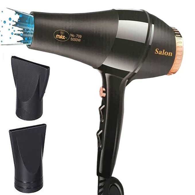 MAX BRA Hair Dryer, 5000 Watt, Black - NO.709