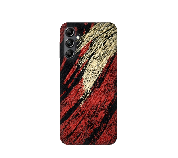 Red And Gold Pattern Printed Silicone Back Cover for Samsung Galaxy A04S