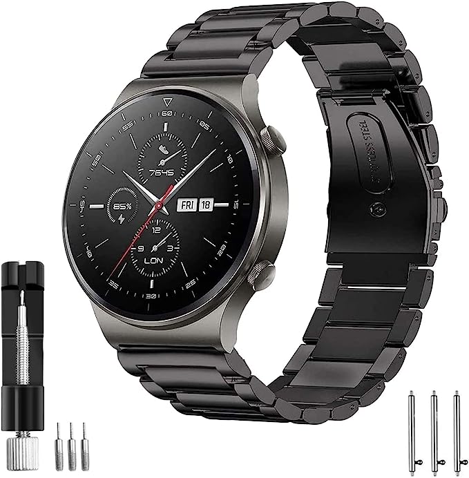 Aimtel Strap Compatible with Huawei Watch GT 2 Strap 46mm GT 2e GT 2 Pro GT Active Classic Sport 22mm Stainless Steel Metal Band Replacement Band for Huawei Watch GT GT2 46mm GT 2e GT 2 Pro Best price...