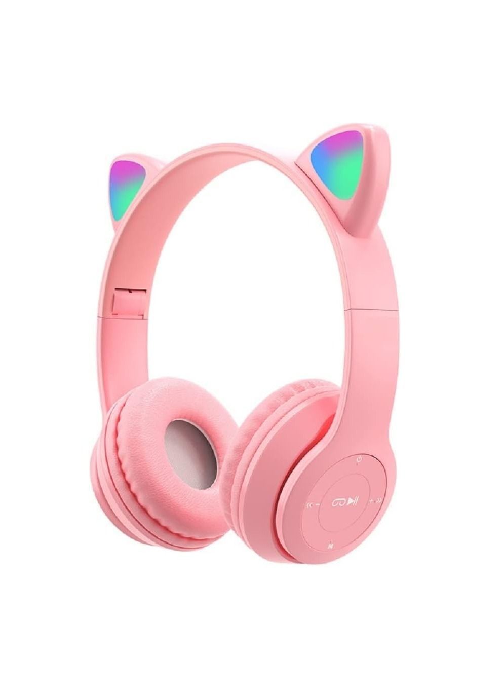 Cat wired and Wireless Over Ear Headphones, Pink - P47M