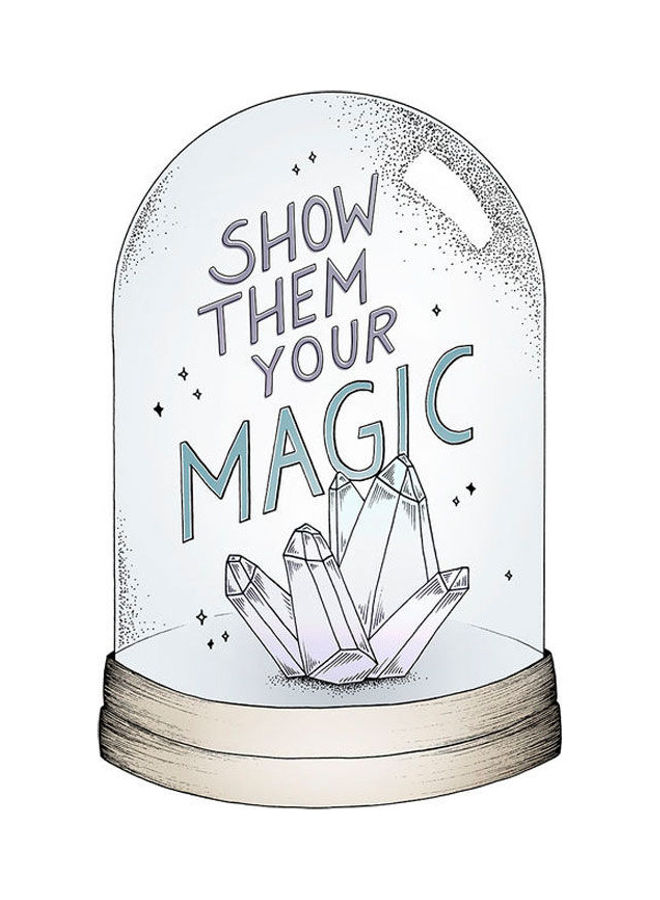 لاصقة حماية بطبعة عبارة Show Them Your Magic لسامسونج جالكسي S10