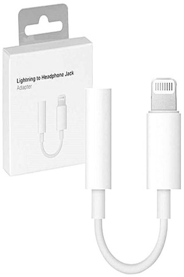Lightning To Headphone Jack Audio Converter for Apple iPhone - White