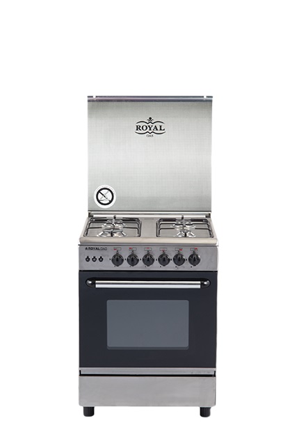 Royal Speed Gas Cooker, 4 Burners, Silver - 287