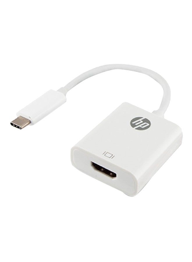 HP USB Type-C to HDMI Adapter, White - 55705