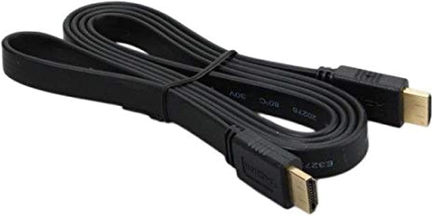Keendex KX 2821 High-Speed Flat Male to Male HDMI Cable, 5 Meters - Black