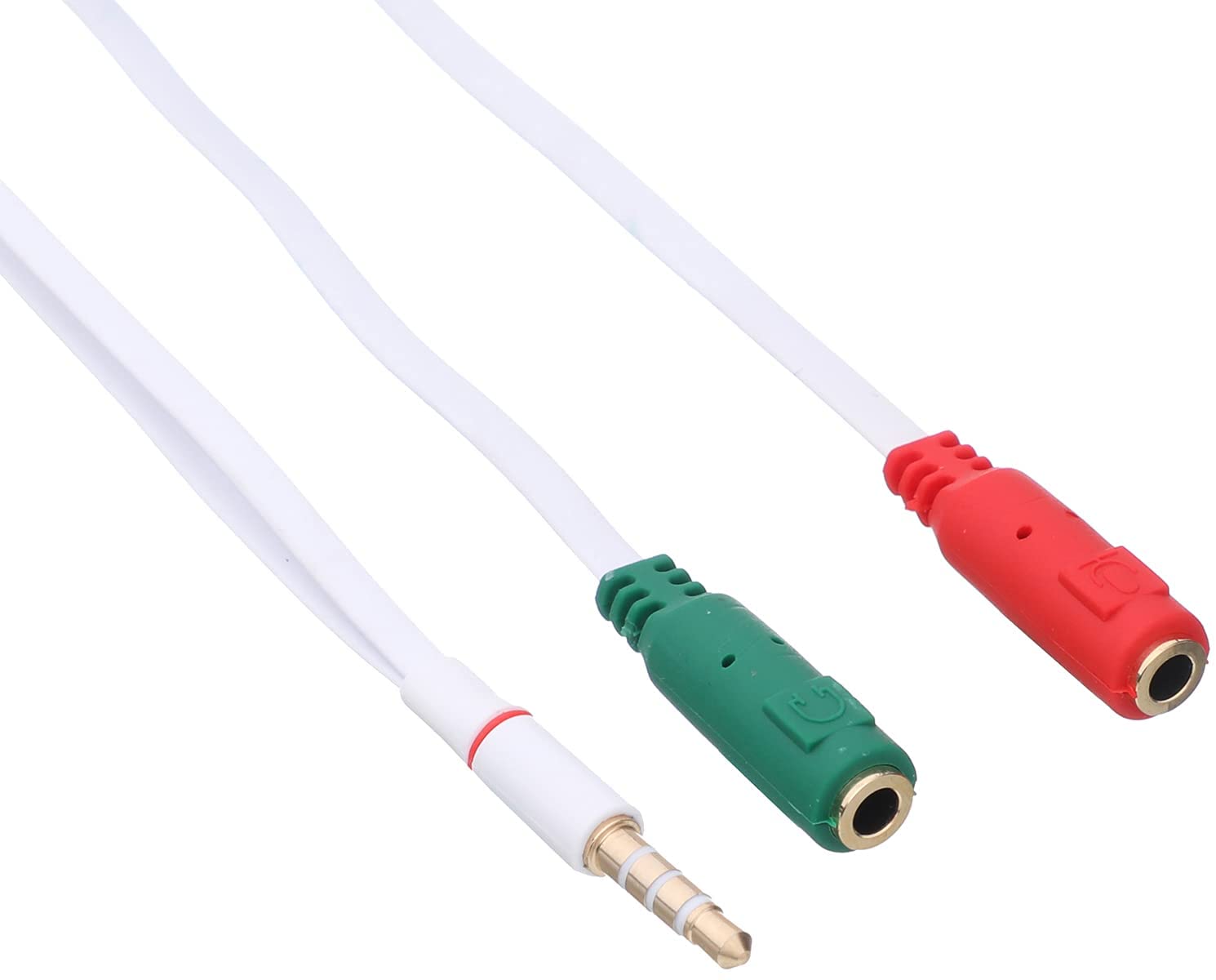 Keendex 2-In-1 Audio AUX Splitter Cable, 1 Male to 2 Female, 10 Centimeter, Multi Color- 1909