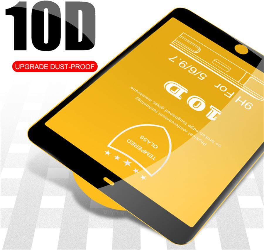 10 D Screen Protector for Apple iPad Air 1, Air 2 and Pro 9.7 Inch - Transparent