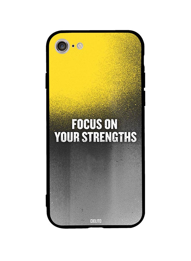 CIELITO TPU Focus On Your Strengths Pattern Back Cover For IPhone SE
