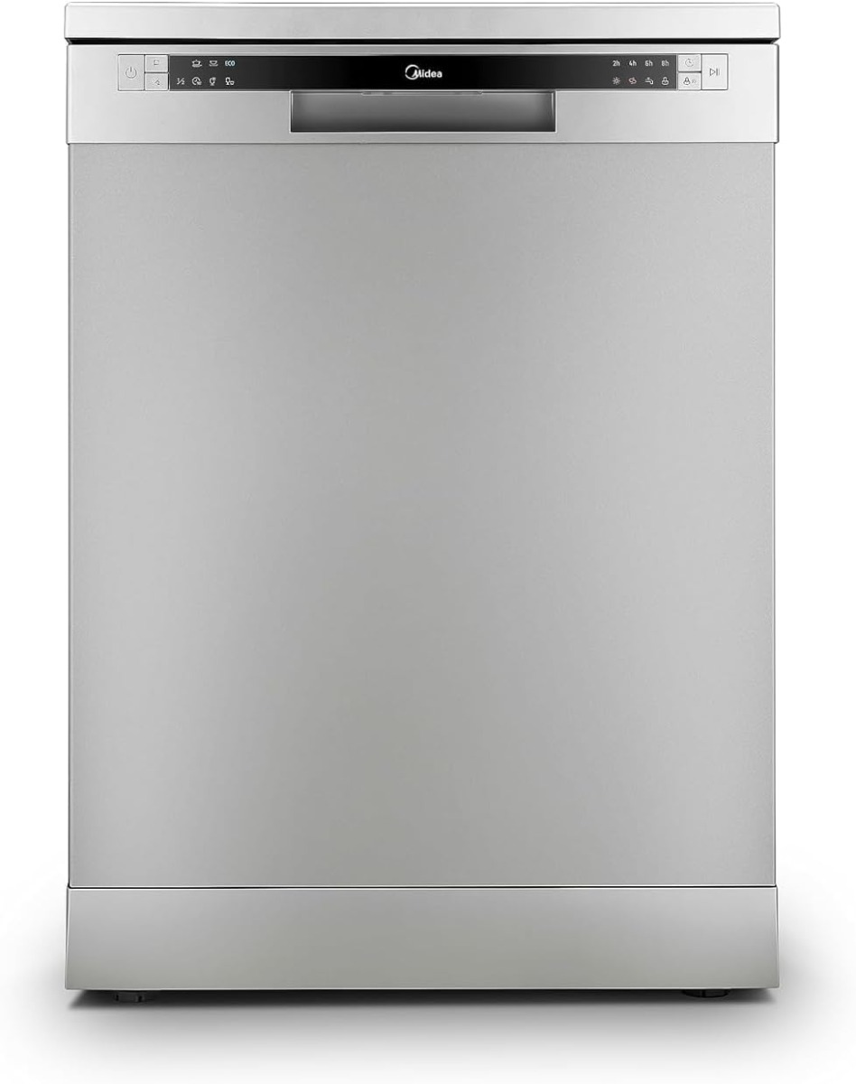Midea Freestanding Dishwasher, 13 Place Settings, Silver - WQP13-5201C-S