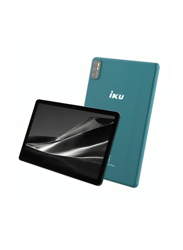 iKU T10 Pro Tablet, 10.1 Inches, 64GB, 4GB RAM, 4G LTE - Green