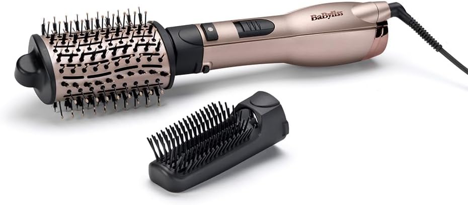 Babyliss Hot Air Styler, 1000 Watt, 3 Temperatures, Black and Rose Gold - AS90PE