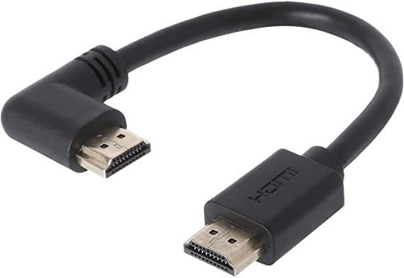 كابل HDMI بزاوية يسرى كيندكس، 15 سم، اسود - 1801