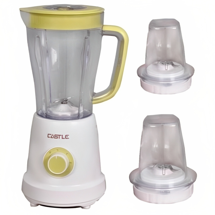 Castle Countertop Blender with 2 Mills, 600W, 1.5 Liters, White - EP1060