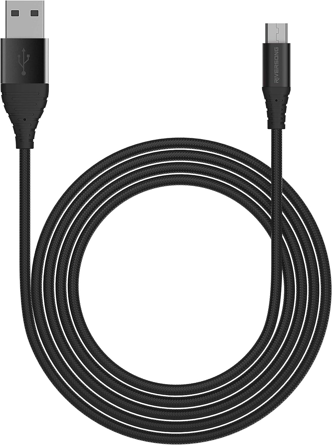 Riversong Alpha S USB-A to Micro USB Charging Cable, 1 Meter, Black - CM32