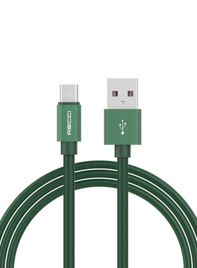 كابل شحن سريع ريتشي ستار لينك سيريز USB فئة A إلى فئة C، بطول 150 سم، اخضر - Rtc-N17C-G
