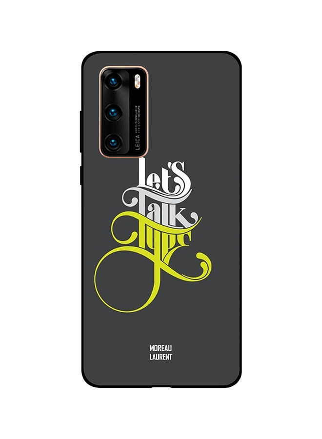 Moreau Laurent Let's Talk Type Printed Back Cover for Huawei P40