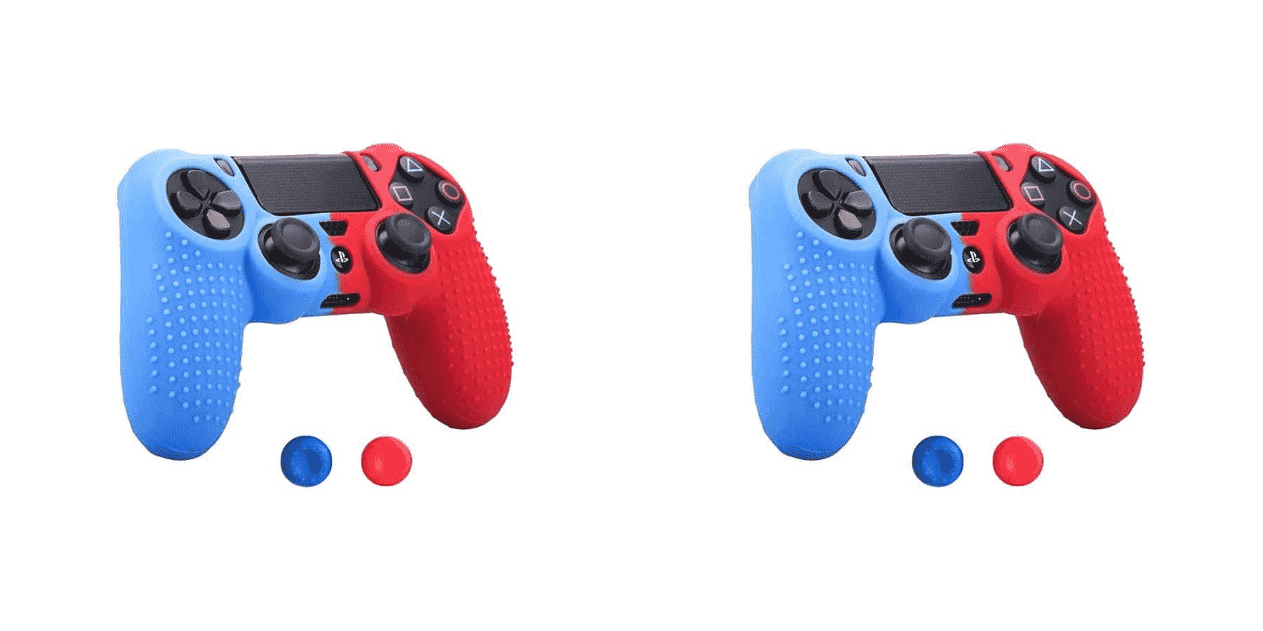 Set of 2 Silicone Controller Cover With Thumb Grip Cap for PlayStation 4