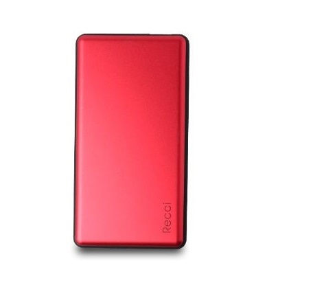Recci Wired Power Bank, 10000 mAh, 2 USB Ports, Pink - RM-10000