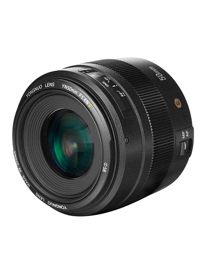 Yongnuo YN Standard Prime Lens for Nikon Camera, 50mm - Black