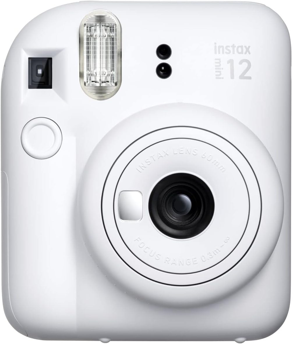 FujiFilm Instax Mini 12 Instant Camera, 60mm - Clay White
