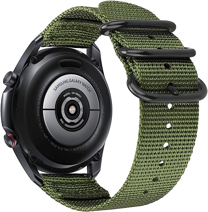 Nylon Bands 22mm Compatible with Samsung Galaxy Watch 3 45mm Galaxy Watch 46mm Gear S3 Classic Frontier Soft Woven Nylon Band 22mm Adjustable Replacement Sport Strap Best price in Egypt B.TECH