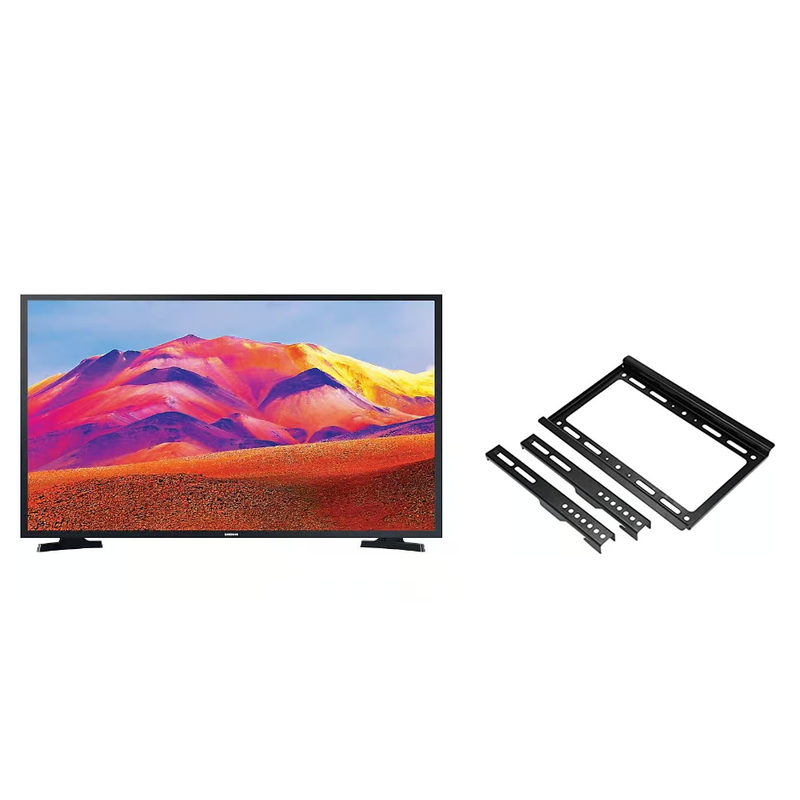 Samsung 43 Inch FHD Smart LED TV With Built-in Receiver - UA43T5300AUXEG With Wall mount for 14 to 42 inch TV - Black