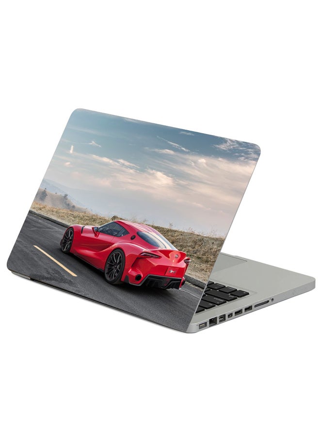 Red Toyota Ft-1 Printed Vinyl Laptop Sticker for 13 Inch Laptops