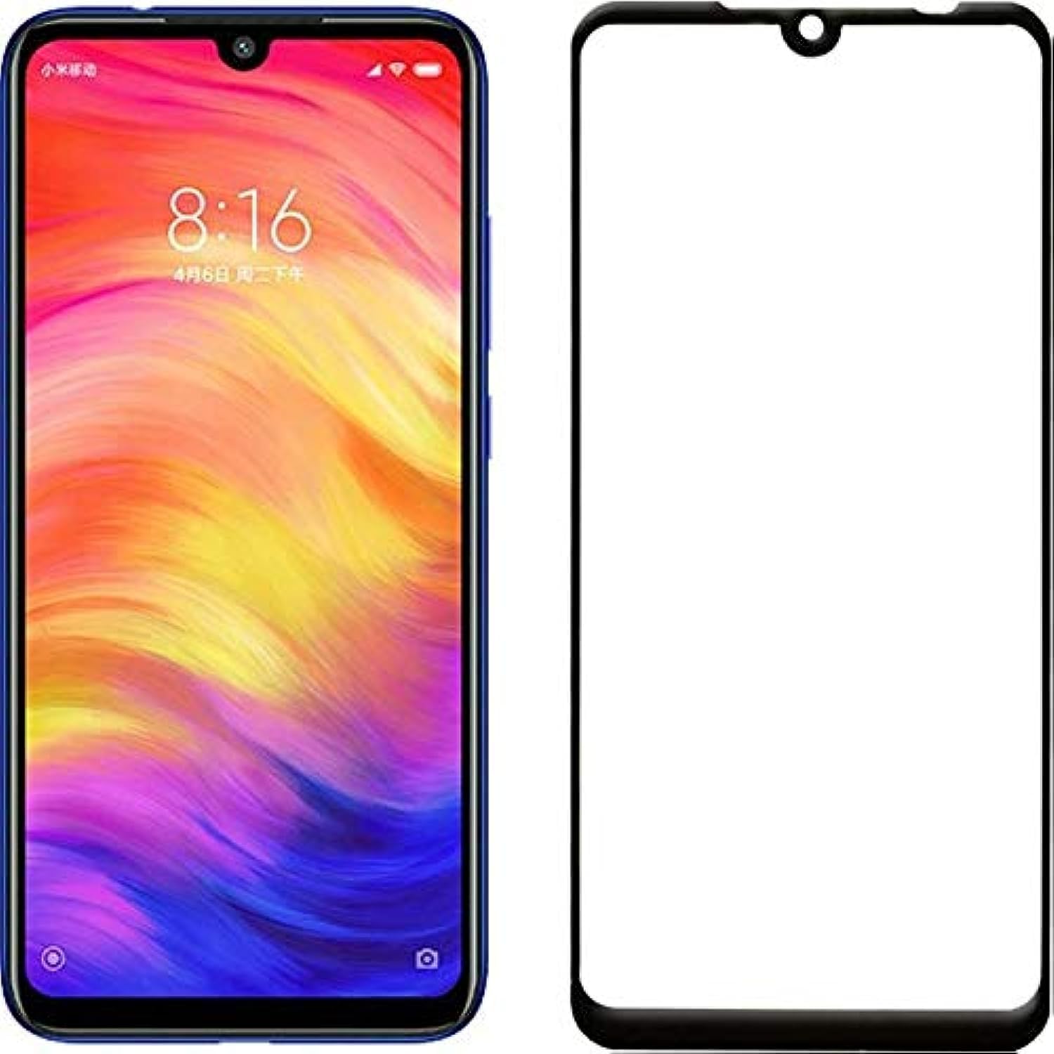 Glass Screen Protector for Xiaomi Redmi Note 7 - Transparent with Black Frame