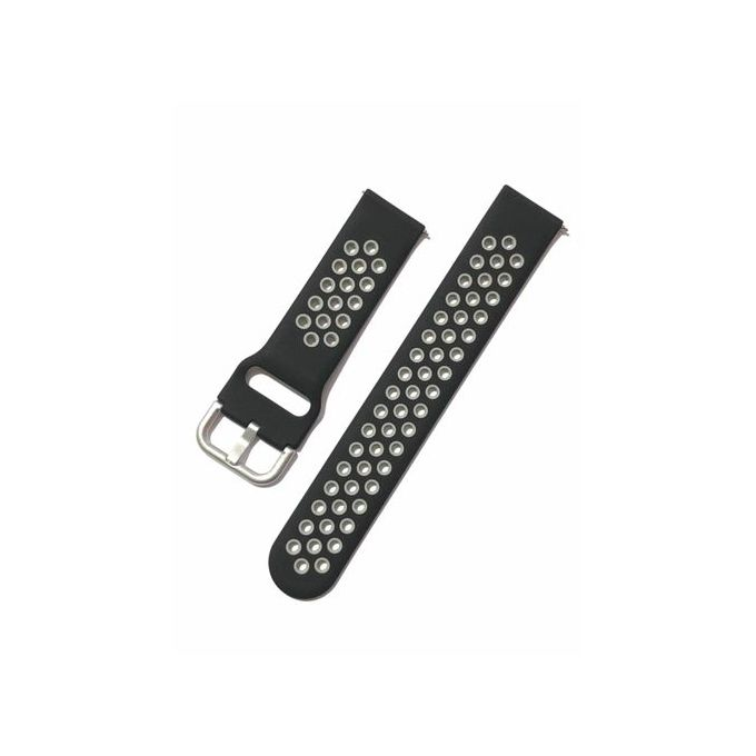 Silicone Strap For Samsung Galaxy Watch 4 - Black Grey