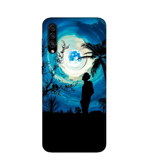 Silicone Natural View Pattern Back Cover For Samsung A30s