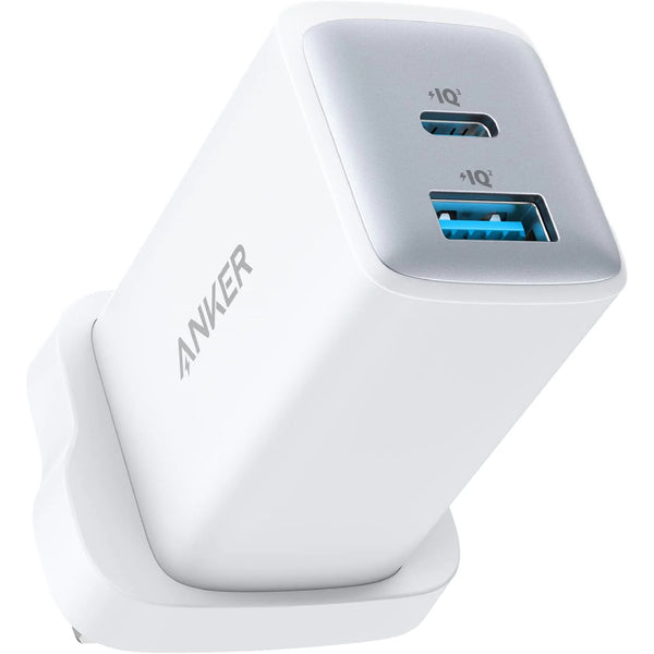 Anker Wall Charger, 2 USB Ports, 65W - White