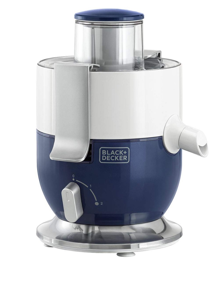 Black + Decker Juice Extractor, 1000 Watt, White/Blue - JE350