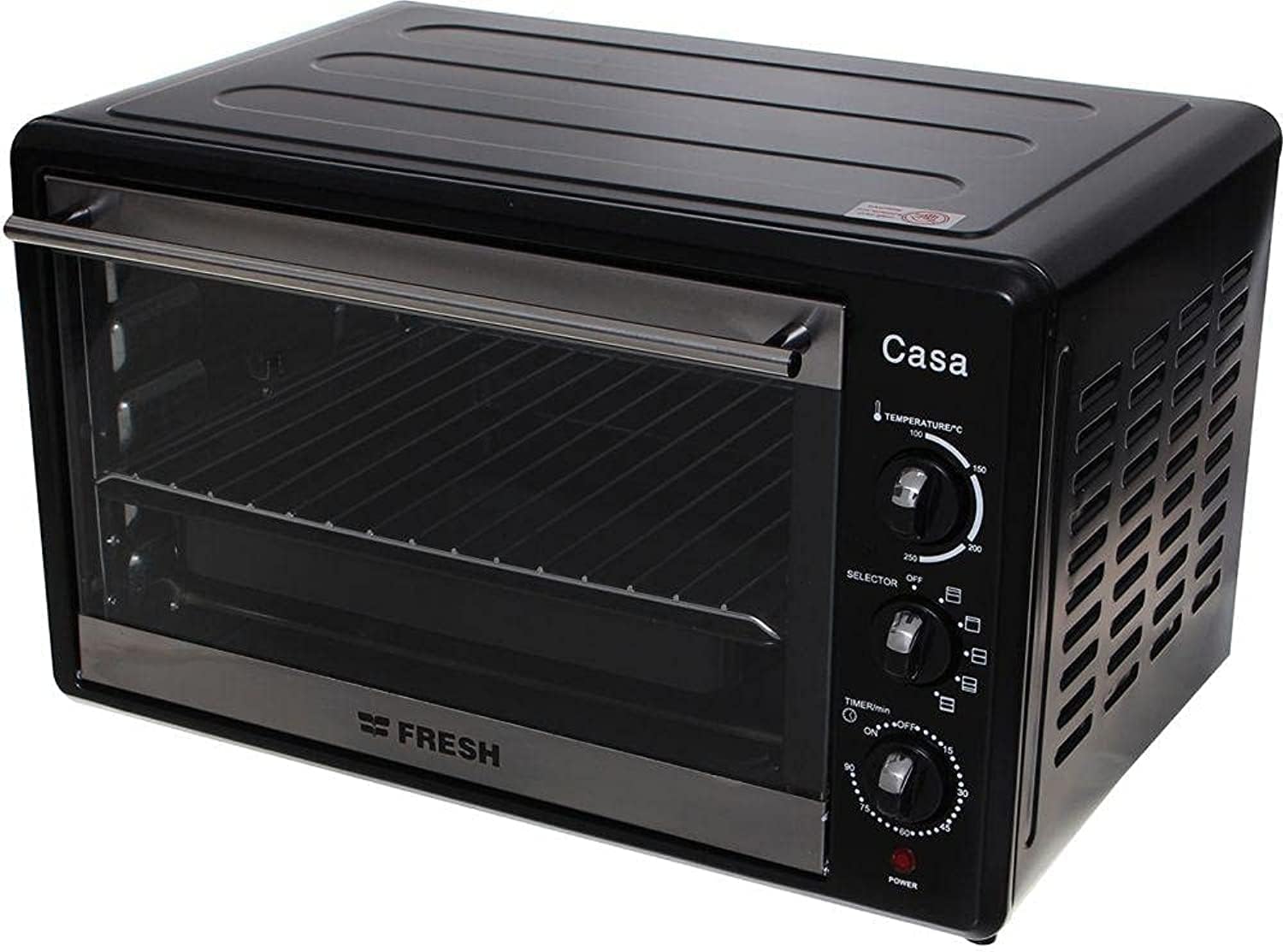 Fresh Casa Electric Oven with Grill, 45 Liters, 2000 Watt, Black - FR-4503R