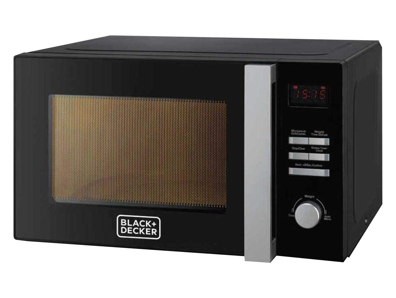 Black + Decker Microwave with Grill, 28 Litre, Black - MZ2800PG