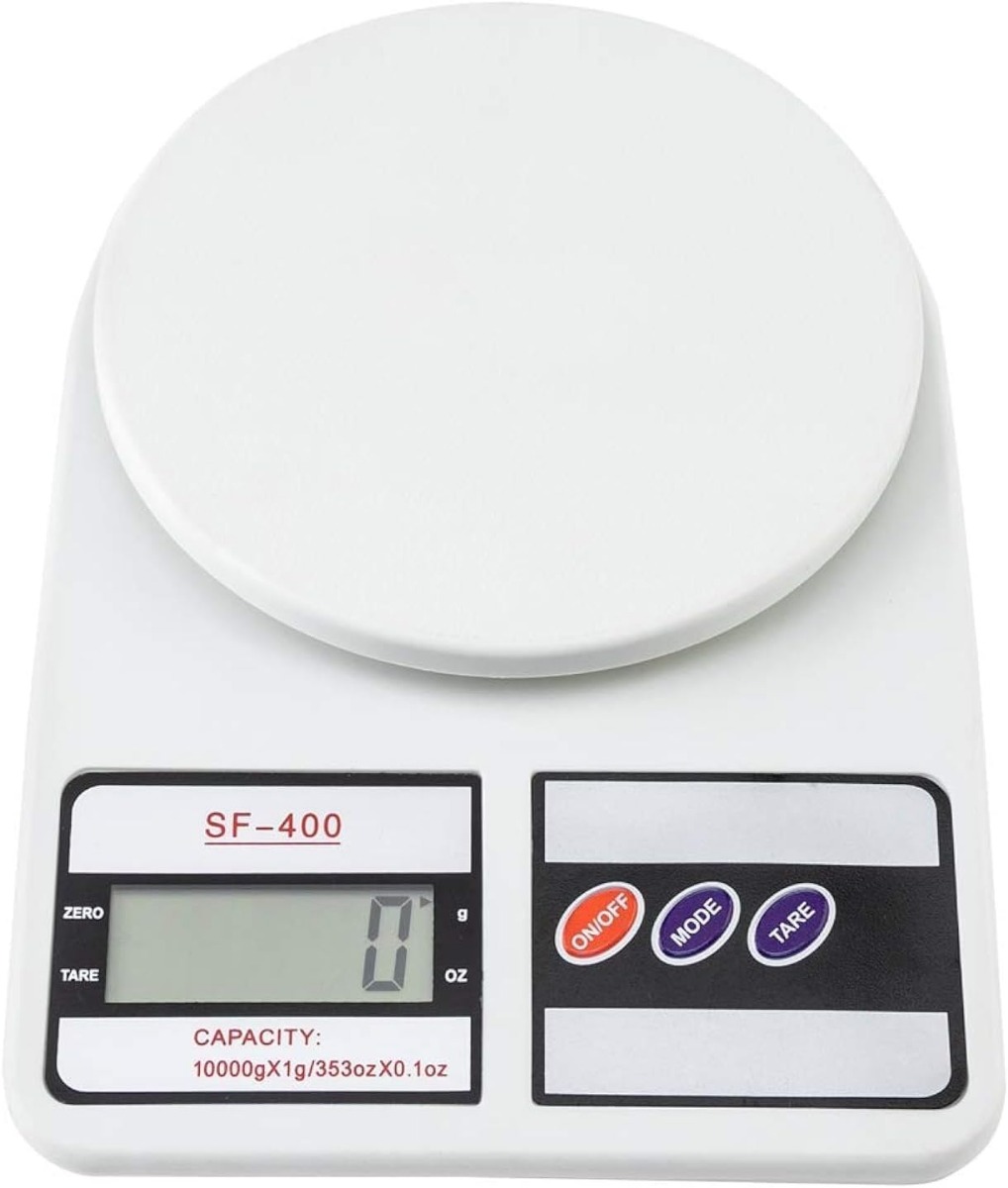 Digital Kitchen Scale, 10 Kg, White - SF-400