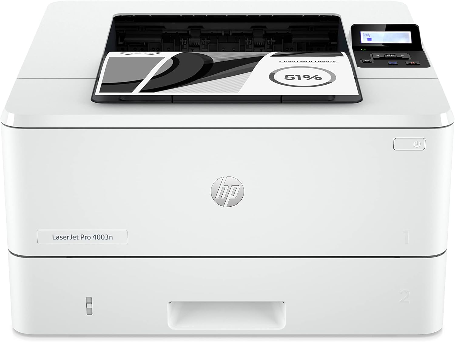 HP LaserJet Pro 4003n Wireless Printer, White - 2Z611A