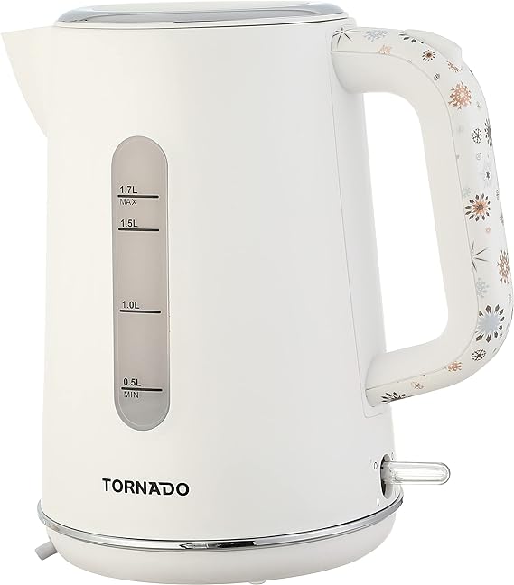 Tornado Electric Kettle, 1.7 Liter, White - TKP-2217-C