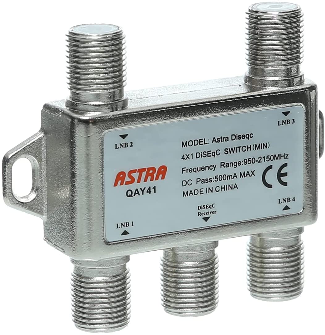 Astra Receiver Diseqc, 4 Ports- Silver
