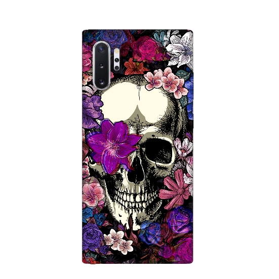 Skull Flower Printed Silicone Back Cover for Samaung Galaxy Note 10 Plus