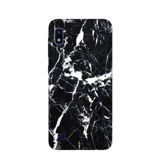 Marble Black White Printed Silicone Back Cover for Samsung Galaxy A10