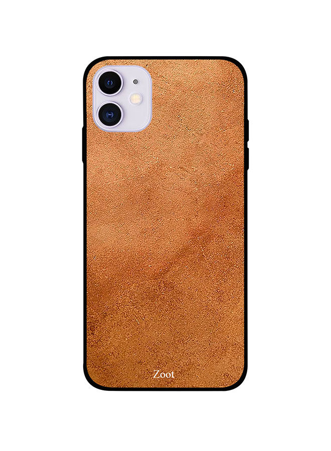 Leather Brown Pattern Printed Back Cover for Apple iPhone 11