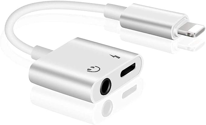 Headphone Jack Adapter for iPhone Car Charger 3.5mm Aux Earphone Audio Splitter and Charge Connector for iPhone 7 8 X 7 Plus 8 Plus XS MAX Support Jack Dongle Converter and Charger Compatible All iOS ...
