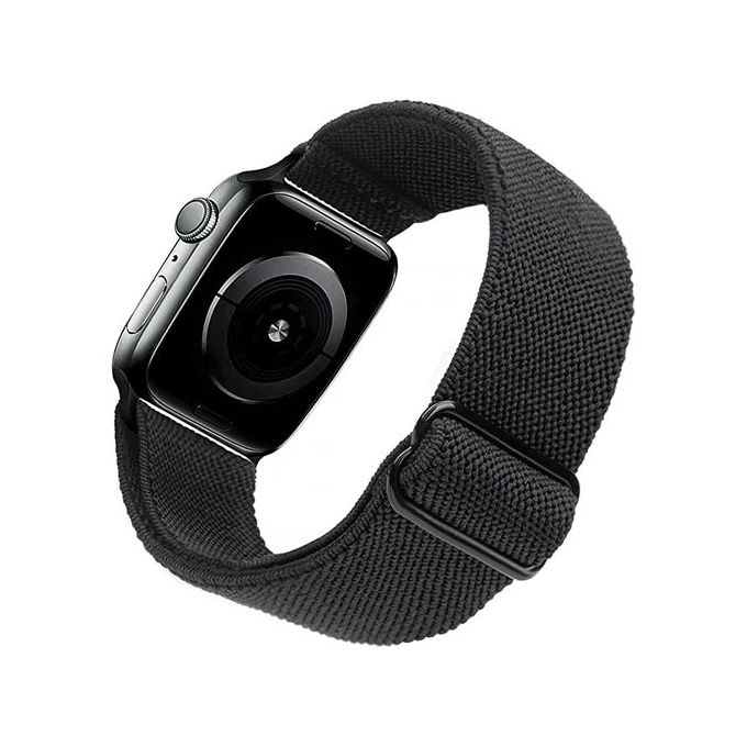Nylon Strap for Apple Watch 42mm, 44mm, Series 6 - Black