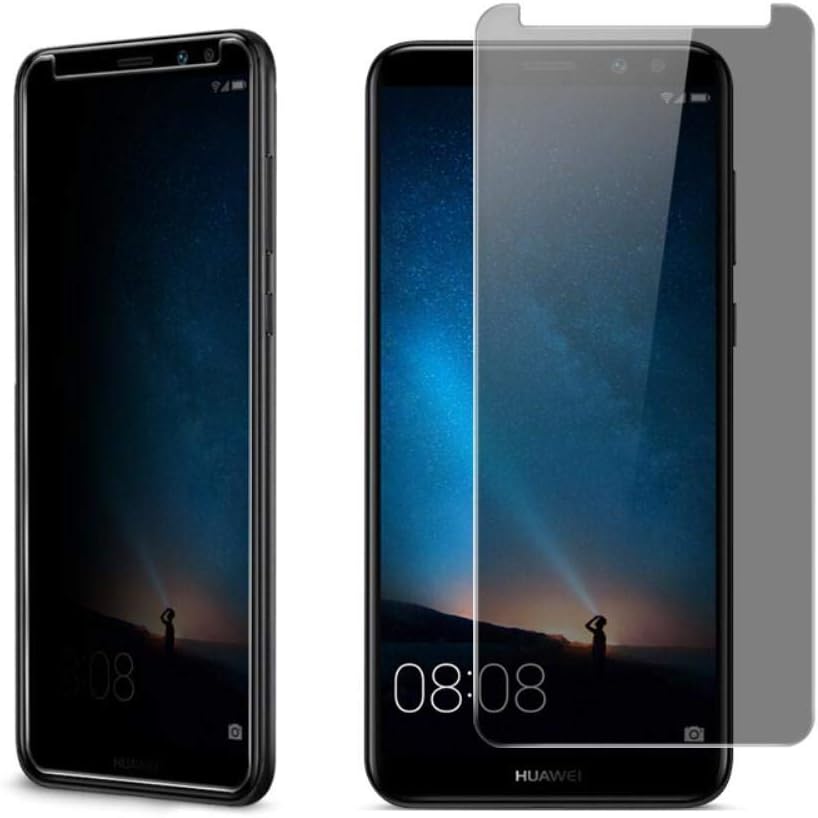 Privacy Tempered Glass Screen Protector for Huawei Mate 10 Lite - Transparent Black