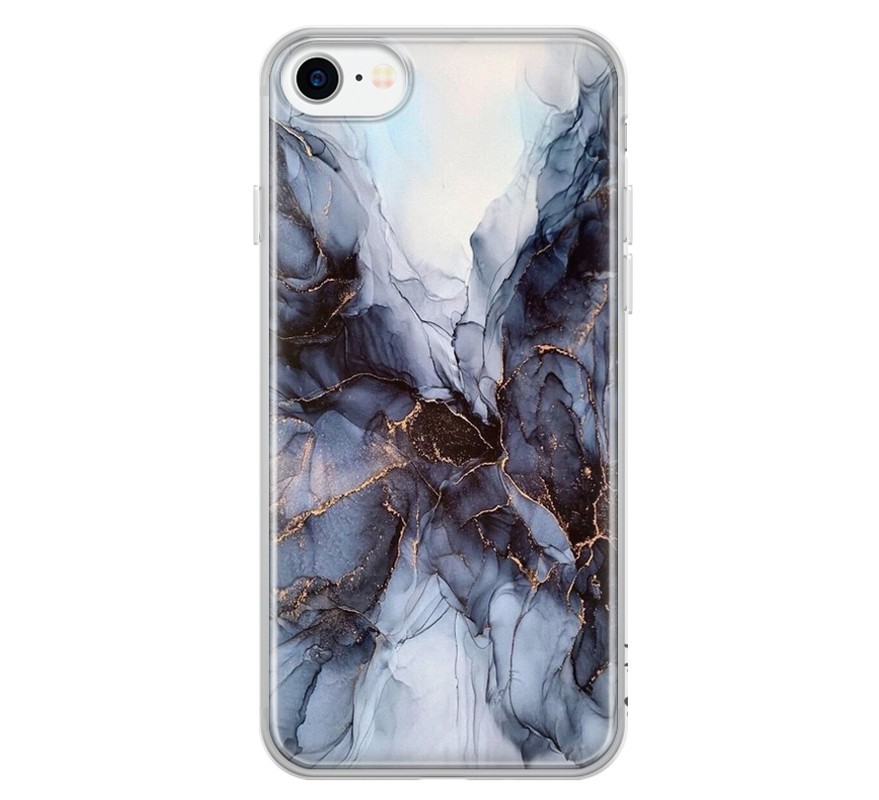 Covery Blue Marble Pattern Back Cover for Apple Iphone 8