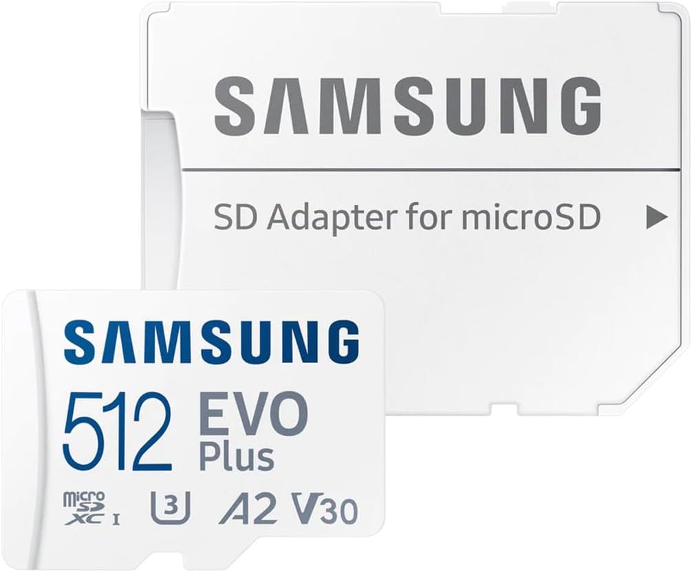 Samsung EVO Plus Micro SDXC Memory Card with Adapter, 512GB, White - MB-MC512KA-TR