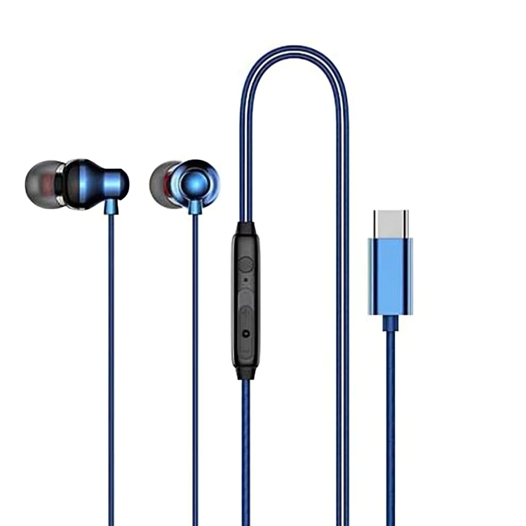 Recci Wired Earphones, Blue - REP-L36